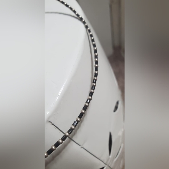 Choker Cord Necklace Haematite Beads. 🌴 - Picture 7 of 8